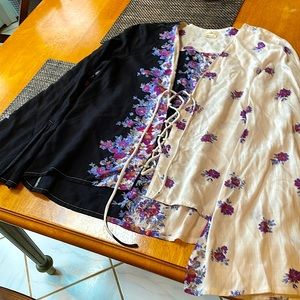 NWOT O’NEILL breezy flutter sleeve floral beach shirt  BLOUSE XS